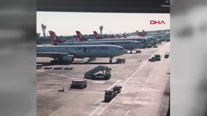 Atatürk Havalimanı Apronundaki Kaza Anı Kamerada