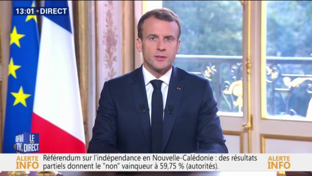 Référendum en Nouvelle-Calédonie: Nous avons tenu à la stricte neutralité de l'État dans cette consultation déclare Emmanuel Macron