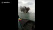 Nine British tourists rescued from burning yacht after it was struck by lightning