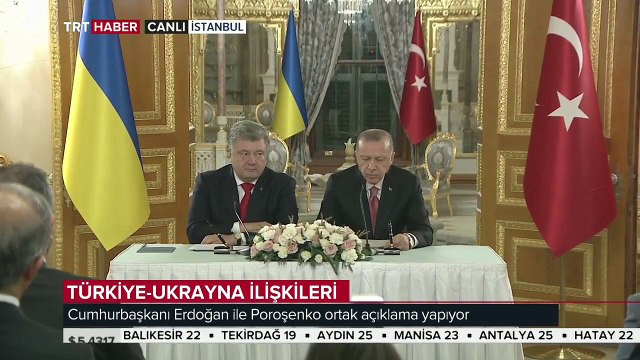 Cumhurbaşkanı Erdoğan, Ukrayna Devlet Başkanı Poroşenko İle Ortak Basın Toplantısında Konuşuyor. 03.11.2018