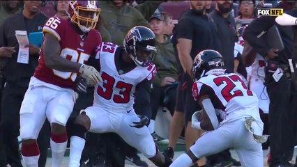Damontae Kazee makes incredible INT grab off of tipped pass