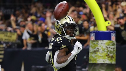 Hat trick! Kamara skips his way to third TD vs. Rams