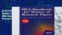 [P.D.F] MLA Handbook for Writers of Research Papers (Mla Handbook for Writers of Research Ppapers)