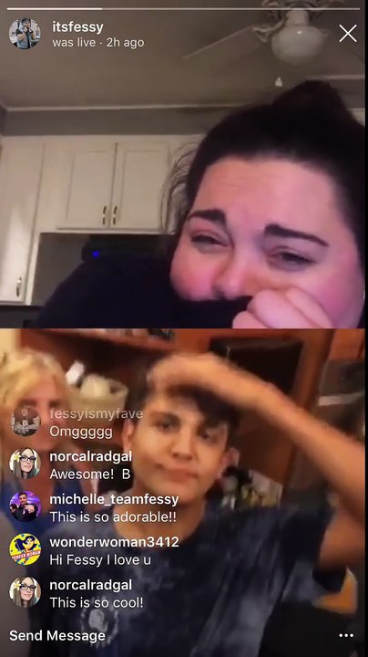 Fessy's Instagram Live with fan 10-30-18