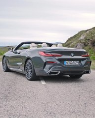 The new BMW 8 Series Convertible in Dravit Grey metallic Trailer