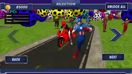 Superhero Bike Highway Racing Track City Stunts