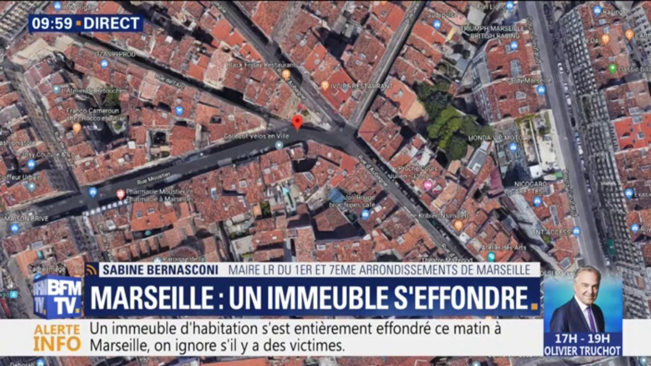 Un immeuble s'est effondré rue d'Aubagne, à Marseille