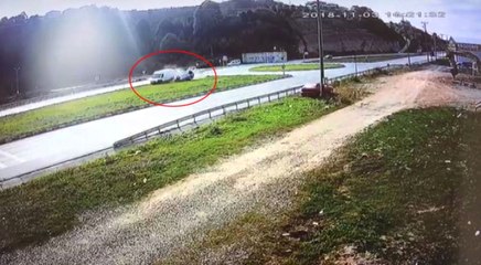 Otomobilin Takla Attığı Kaza Güvenlik Kamerasında