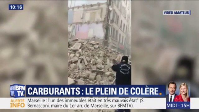 Les images après les effondrements de deux immeubles en plein centre-ville de Marseille