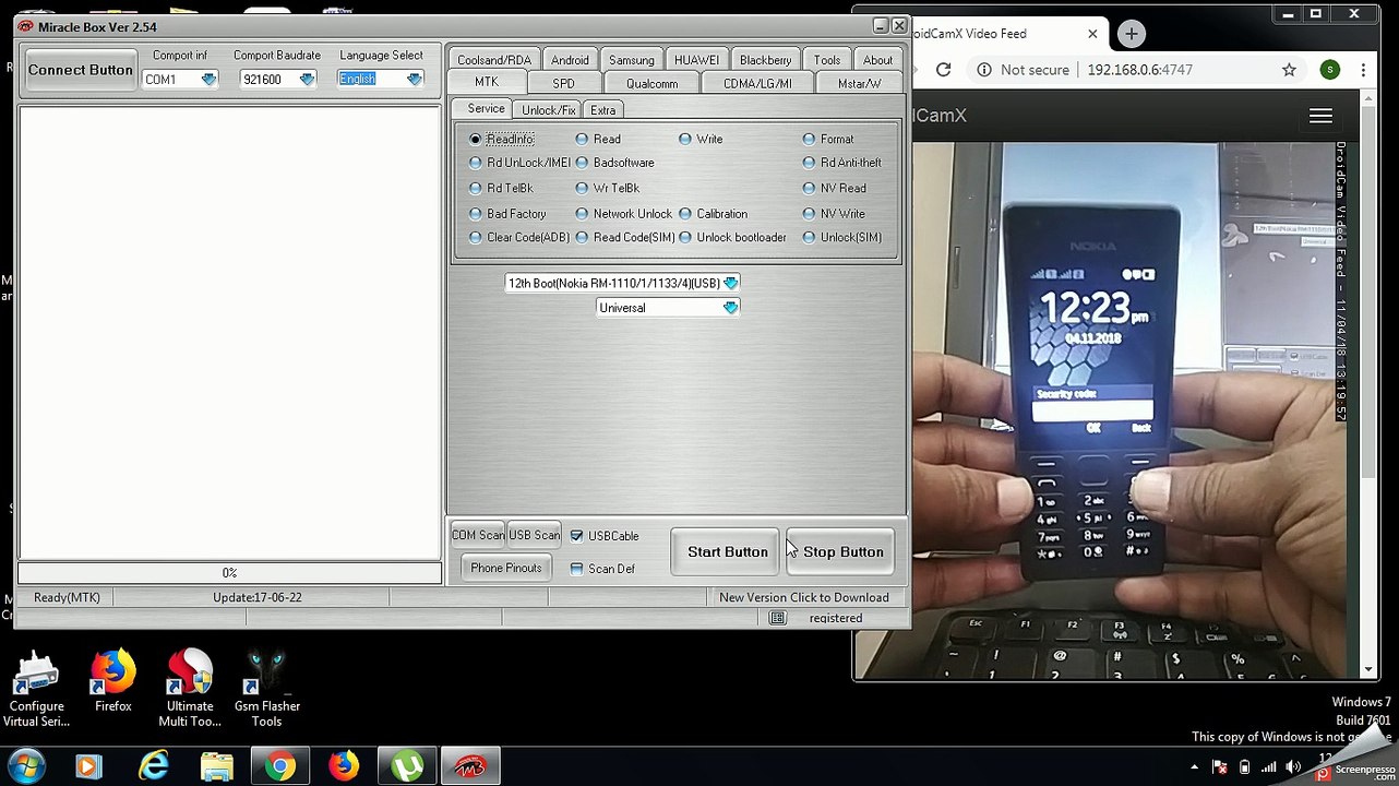 Nokia 216 RM-1187 Unlock Password Read Code Mirackle Box 10000% Working