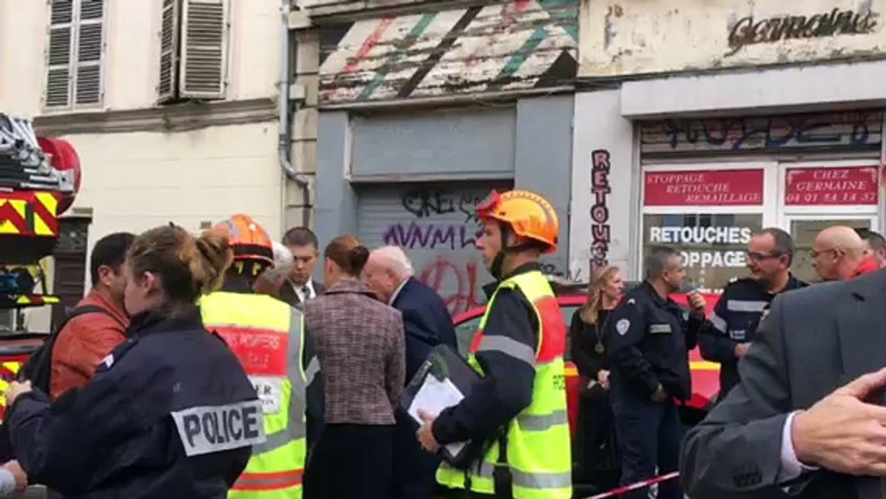 Effondrements d'immeubles  à Marseille : Jean-Claude Gaudin est arrivé sur place