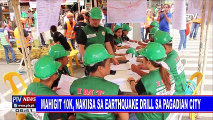 Mahigit 10-K, nakiisa sa earthquake drill sa Pagadian City