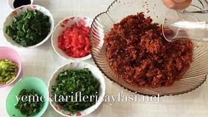 Bol Yeşillikli Köfte Tadında Çiğ Kısır Tarifi
