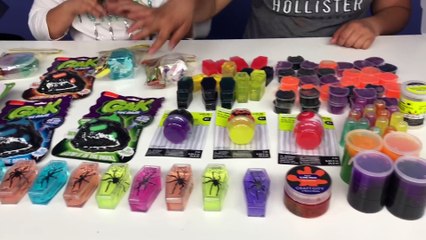 MIXING ALL OUR HALLOWEEN STORE BOUGHT SLIMES