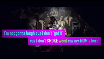 Comic outs weed smoking heckler to her mother - YouTube