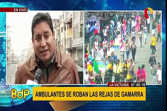 La Victoria: vendedores ambulantes roban rejas de seguridad de la municipalidad
