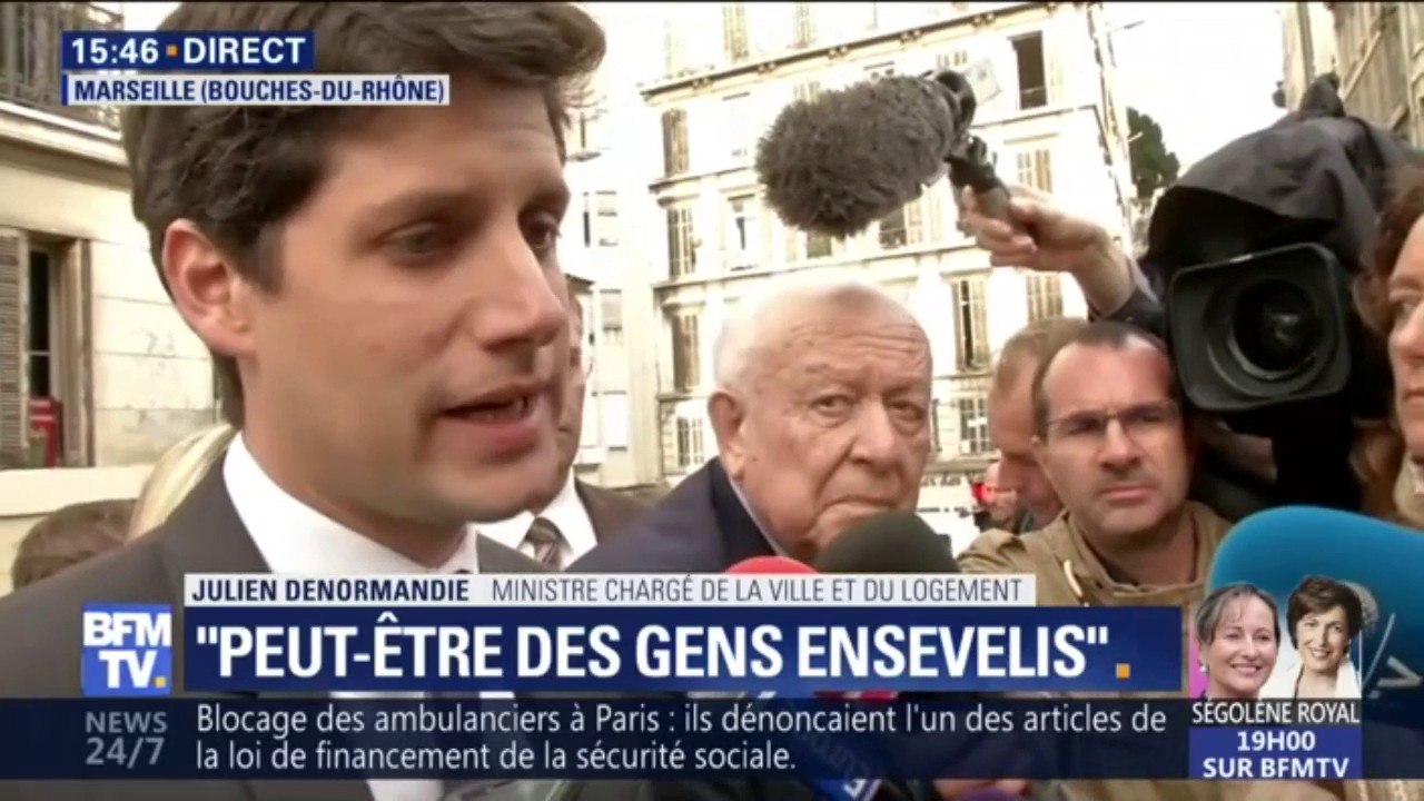 Marseille: "Il m'est impossible de dire si oui ou non il y a des personnes prises sous les décombres", affirme Julien Denormandie