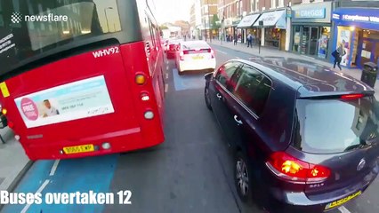 Man races through central London on electric skateboard beating public transport