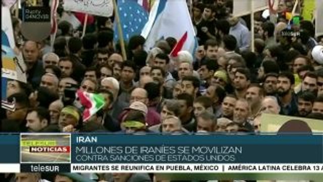 Iraníes se movilizan contra sanciones de Estados Unidos
