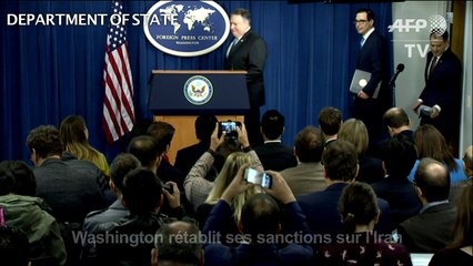 Les Etats-Unis rétablissent les sanctions contre l'Iran
