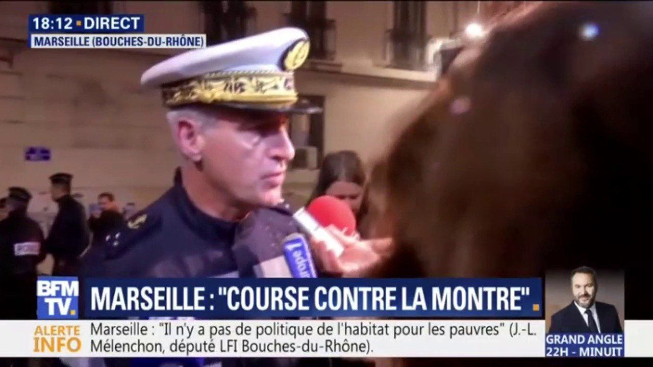 Partie du 3ème immeuble effondrée: “On va pouvoir accélérer l’opération” (chef des sapeurs-pompiers de Marseille)