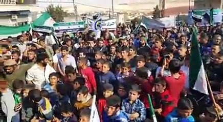 كلمة د. عبد المنعم زين الدين في مظاهرة ريف حلب الغربي #قبتان_الجبل#لا_بيئة_آمنة_بوجود_الأسدلن نعود الا بعد اسقاط النظام ومحاكمته#الثورة_السورية_ضد_بشار_أسد #