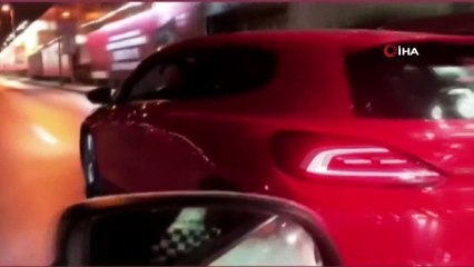 E-5 Karayolu’nda aracından havaya silahıyla ateş açıp drift yaptı