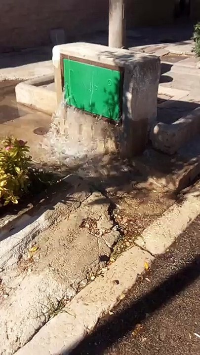 Perdita d'acqua a Montegrosso (Andria)