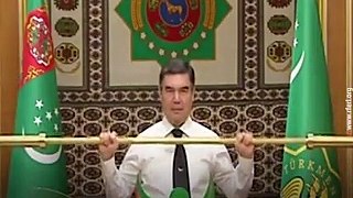 Turkmenistan Leader’s Latest 'Superhuman' Achievement is Lifting a Gold Dumbbell