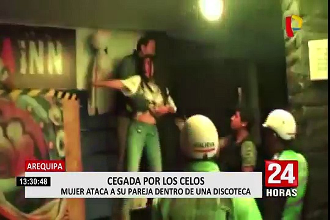 Arequipa: mujer protagoniza escena de celos a su pareja en pleno operativo policial