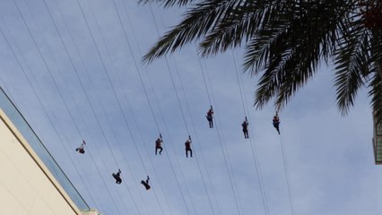 The zipline at the Linq in Las Vegas.