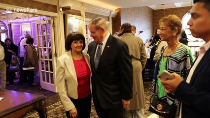 Sen. Menendez shakes hands, speaks at campaign stop in NJ