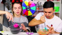 MYSTERY WHEEL OF HALLOWEEN GLOVES SLIME CHALLENGE !! JustJonathan