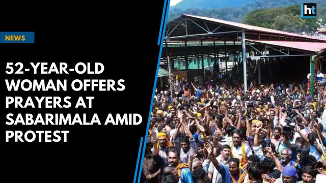 52-year-old woman offers prayers at Sabarimala amid protest