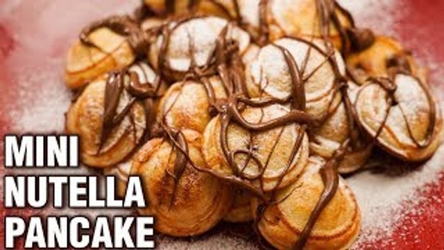 Mini Nutella Pancake Recipe - Homemade Nutella Stuffed Pancakes - Dessert Recipe - Tarika