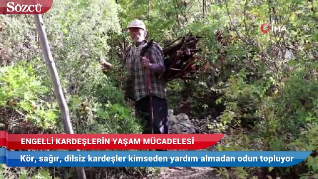 Kör, sağır ve dilsiz yaşlı kardeşlerin yaşam mücadelesi