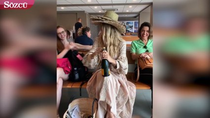 Martha Graeff şampanya açmayı beceremeyince…