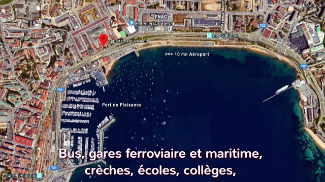 Vente T4 de 96m2 avec une très belle vue mer au centre d'Ajaccio 213 000 euros