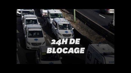 Les images des ambulanciers qui ont bloqué le périphérique depuis plus de 24h