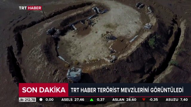Tel-Abyad'daki terör mevzilerini TRT Haber görüntüledi