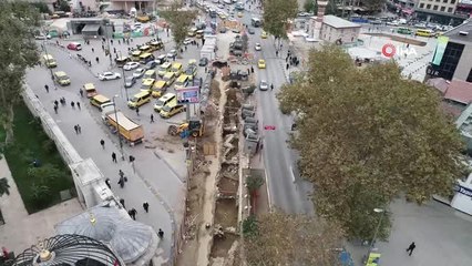 Üsküdar'da Kazı Çalışmaları Havadan Görüntülendi