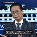 Panelo on Michael Yang's work as adviser: 'That's between him and the President'