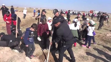 Aksaray'da 5 Bin 500 Fidan Toprakla Buluşturuldu