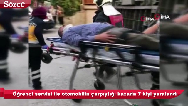 Başkentte öğrenci servisi kaza yaptı