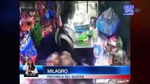 Cámaras de seguridad registraron asaltos en locales comerciales en el centro de Milagro
