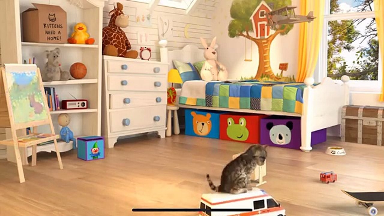 Cute Kitten Cat Colorful Learning Color Video For Kids - Funny Educational Video