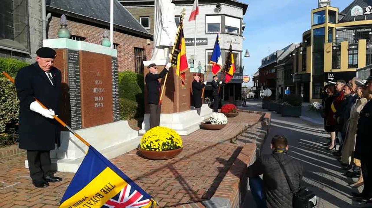 Mouscron : Commémoration aux monuments aux morts