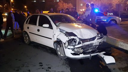 Otomobilin çarptığı cip takla attı: 2 yaralı