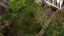 Aerials show garden where Grenfell tower effigy was burnt