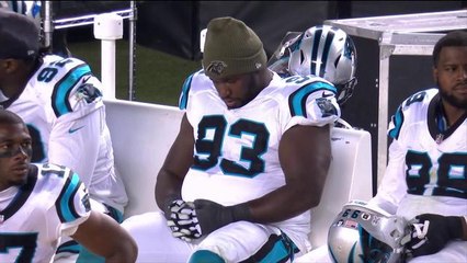 Was this Panthers player sleeping on sideline during 'TNF'?